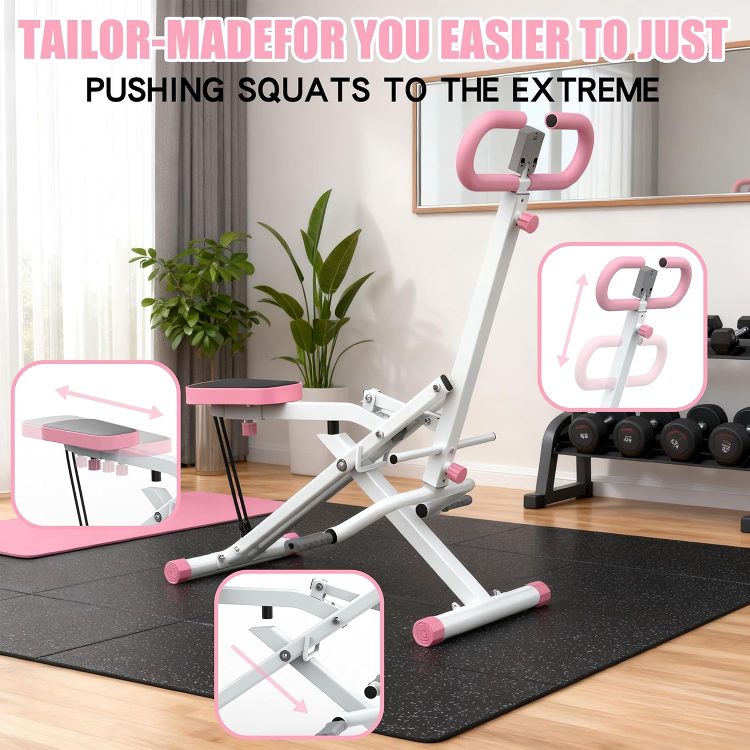 Home Gym Hip Thrust Machine - Machine à Squat Pliable pour la