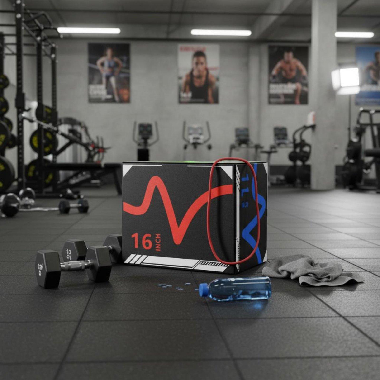 Home Gym Jump Box - Boîte de saut polyvalente 3-en-1 souple