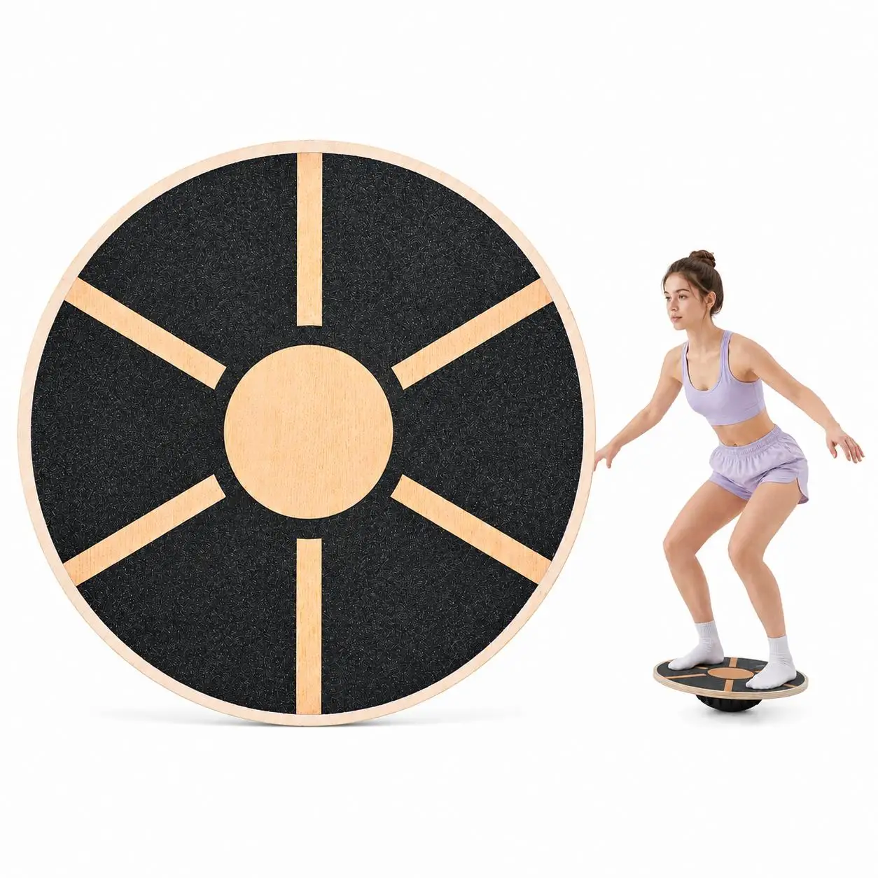 Wobble Board Balance - Planche d'équilibre en bois de qualité