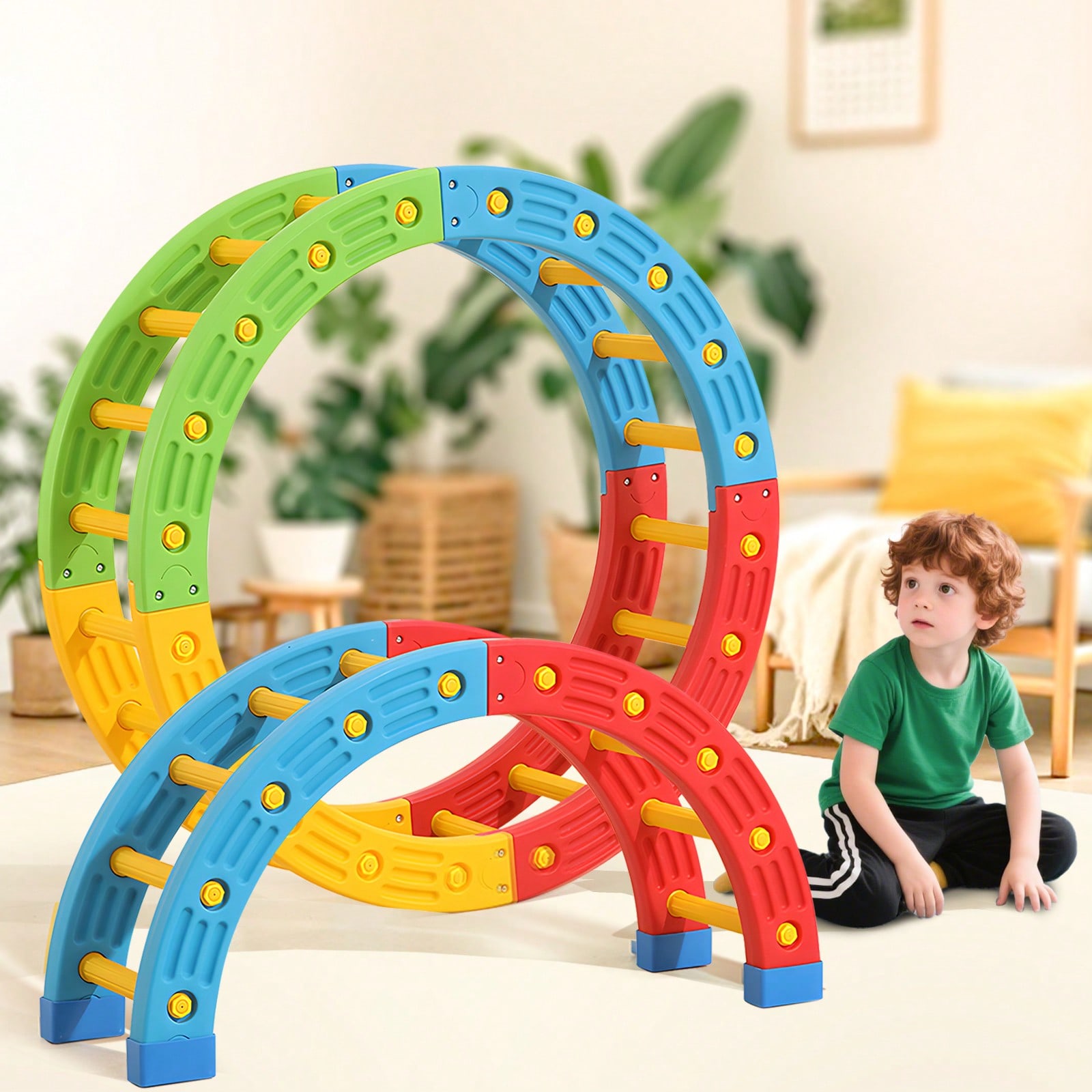 Home Gym For Toddlers - GCCSJ Jouets d'escalade pliables 2-en-1 pour