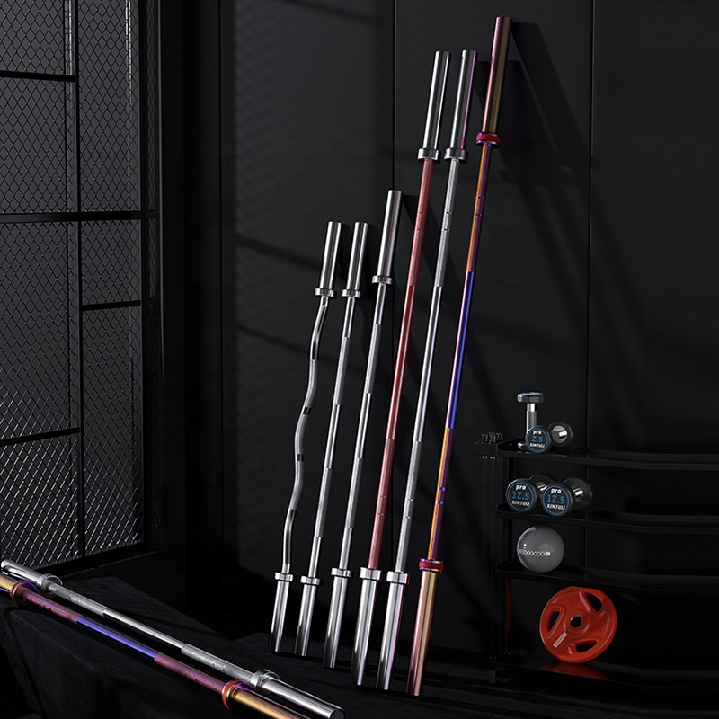 Barbell Curl Bar - Barre de musculation chromée commerciale de