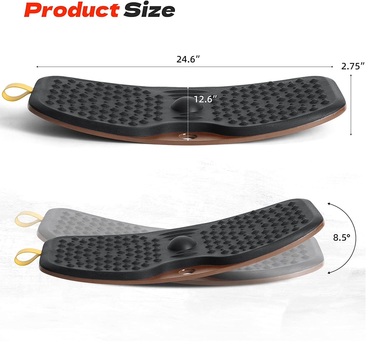 Wobble Board Balance - Tapis de bureau debout avec barre
