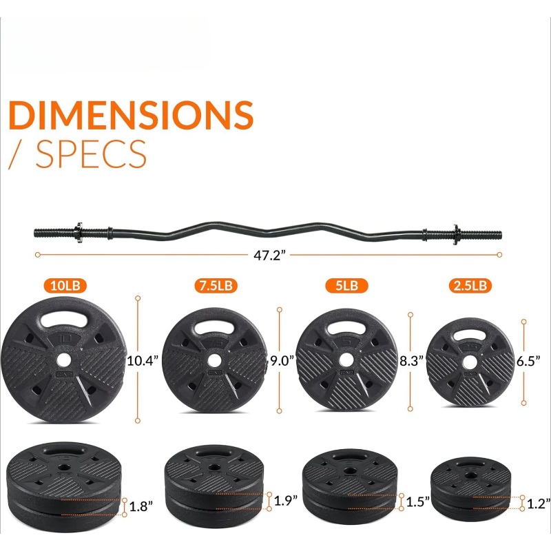 Ensemble de barres EZ Curl ave - Barbell Curl Bar avis et prix