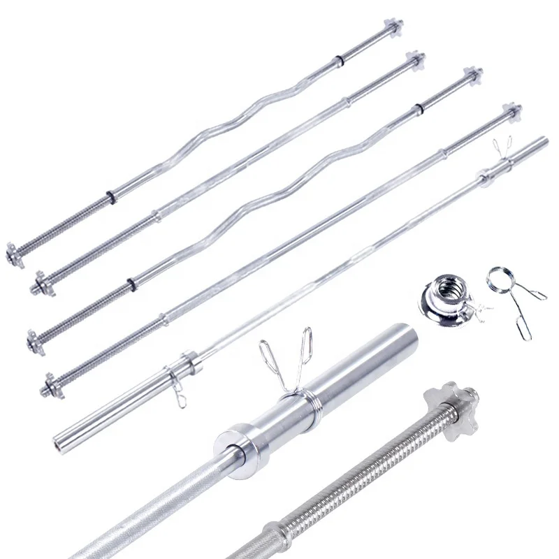 Barre de musculation chromée p - Barbell Curl Bar avis et prix