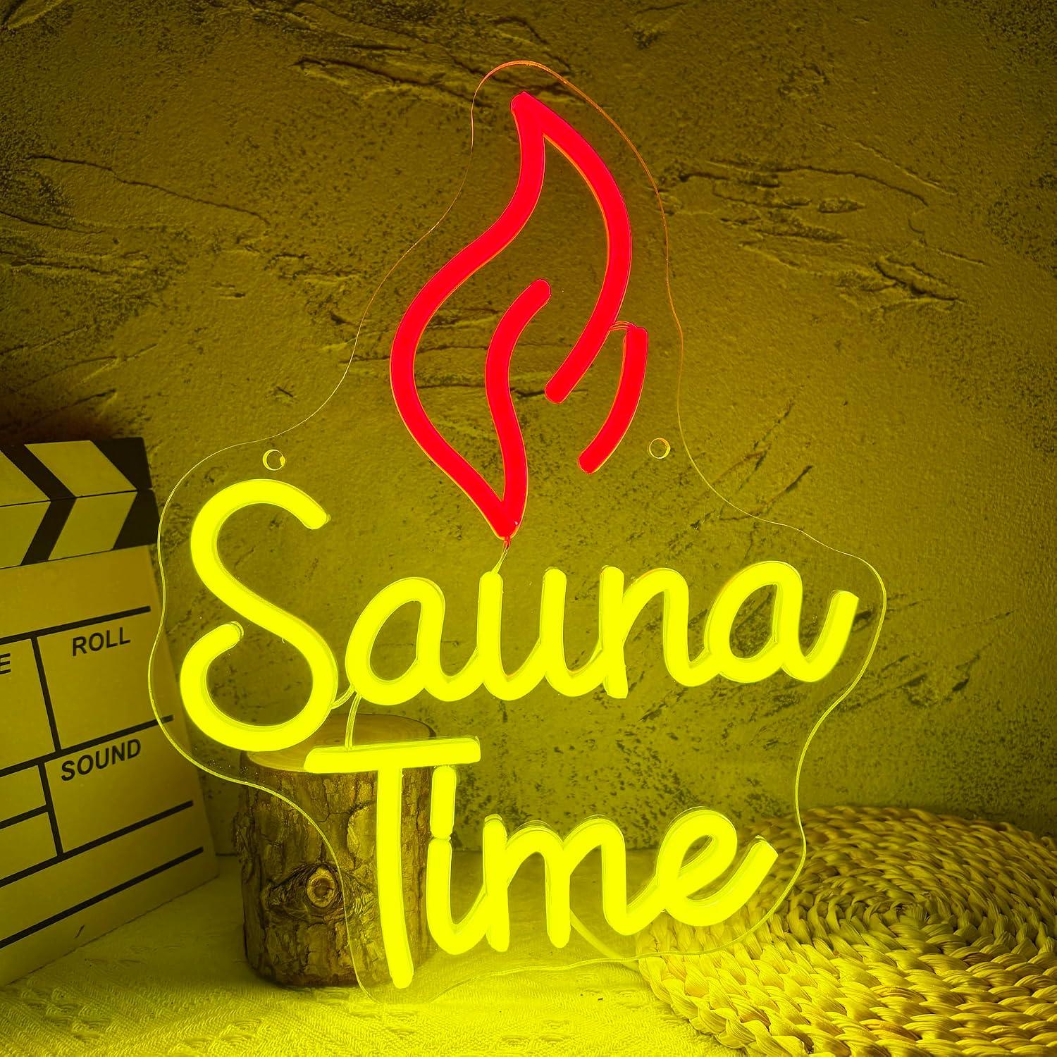 Enseigne néon Sauna Time, lumi - Sauna Home Gym avis et prix